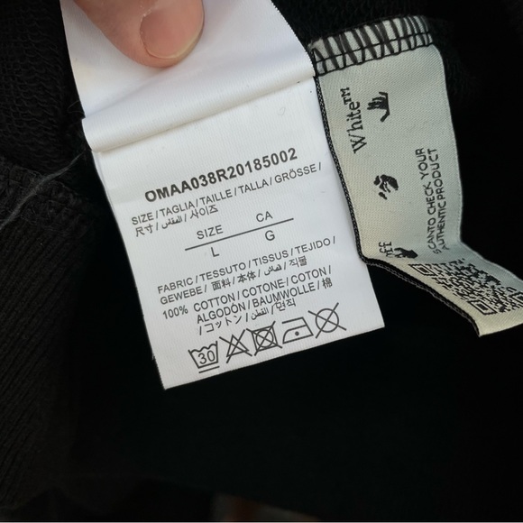 🔥🔥🔥 Off-White Marker Over Hoodie Black L 🔥🔥🔥 NWT - Picture 11 of 16